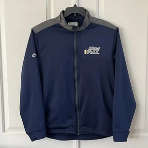 Majestic Utah Jazz Jacket Adult XL Blue Gray NBA Exclusive Collection Men - Picture 1 of 11