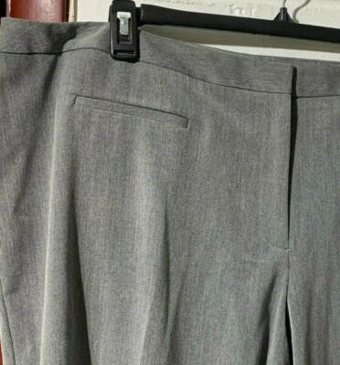 Liz Claiborne Woman Petite NWT Audra Dress Pants Plus Size 24WP Grey 46x27" - Image 1 of 4