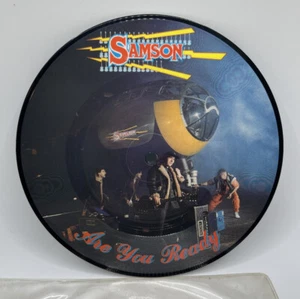 SAMSON ARE YOU READY 7" PIC DISC 1984 WITH FRONT PAGE NEWS UK - Picture 1 of 2