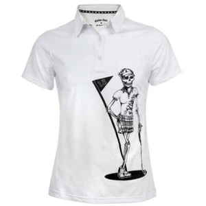 Ladies Mrs. Bones Golf Shirt | Tattoo Golf | White - Imagen 1 de 1
