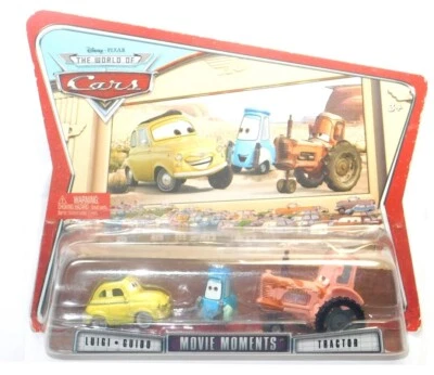 Disney Pixar World of Cars Movie Moments Luigi Guido Tractor Diecast ¡Paquete de 2! Foto 1 de 2