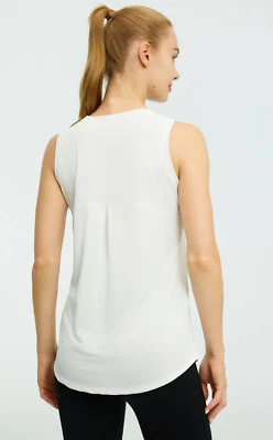 Camisetas sin mangas para mujer de seda helada fluidas de yoga ligeras atléticas para correr camisas de verano Foto 1 de 4