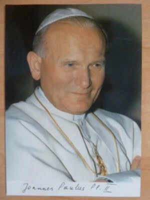 Kirche – Johannes Paul II † 2014, Autogrammkarte (Unterschrift gedruckt) - Bild 1 von 2