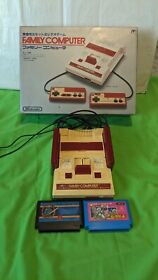 Famicom Console System HVC-001 Nintendo Japan C 0547, Boxed, W/ 2 Games, Works! 