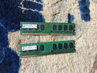 Micron 1GB PC2-6400 800MHz DDR2 RAM Desktop Memory - MT8HTF12864AY-800J1 - Image 1 of 2