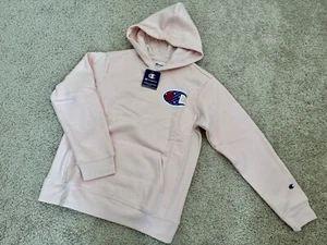 NWT Champion Youth/Big Girls Hoodie Size L Pink Fleece Pullover Big C Logo - Picture 1 of 5