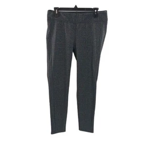 Pantalones LOFT para mujer talla L negros ajustados pantalones elásticos metálicos - Imagen 1 de 6