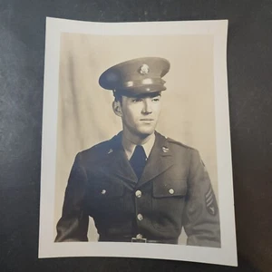 WW2 Service Photograph-7"x9" Portrait-Army Air Force-Sergeant-Dress Uniform - Picture 1 of 4