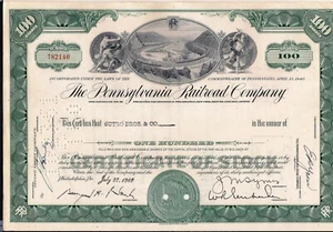Stock certificate Pennsylvania Railroad Company 1960s - Picture 1 of 1