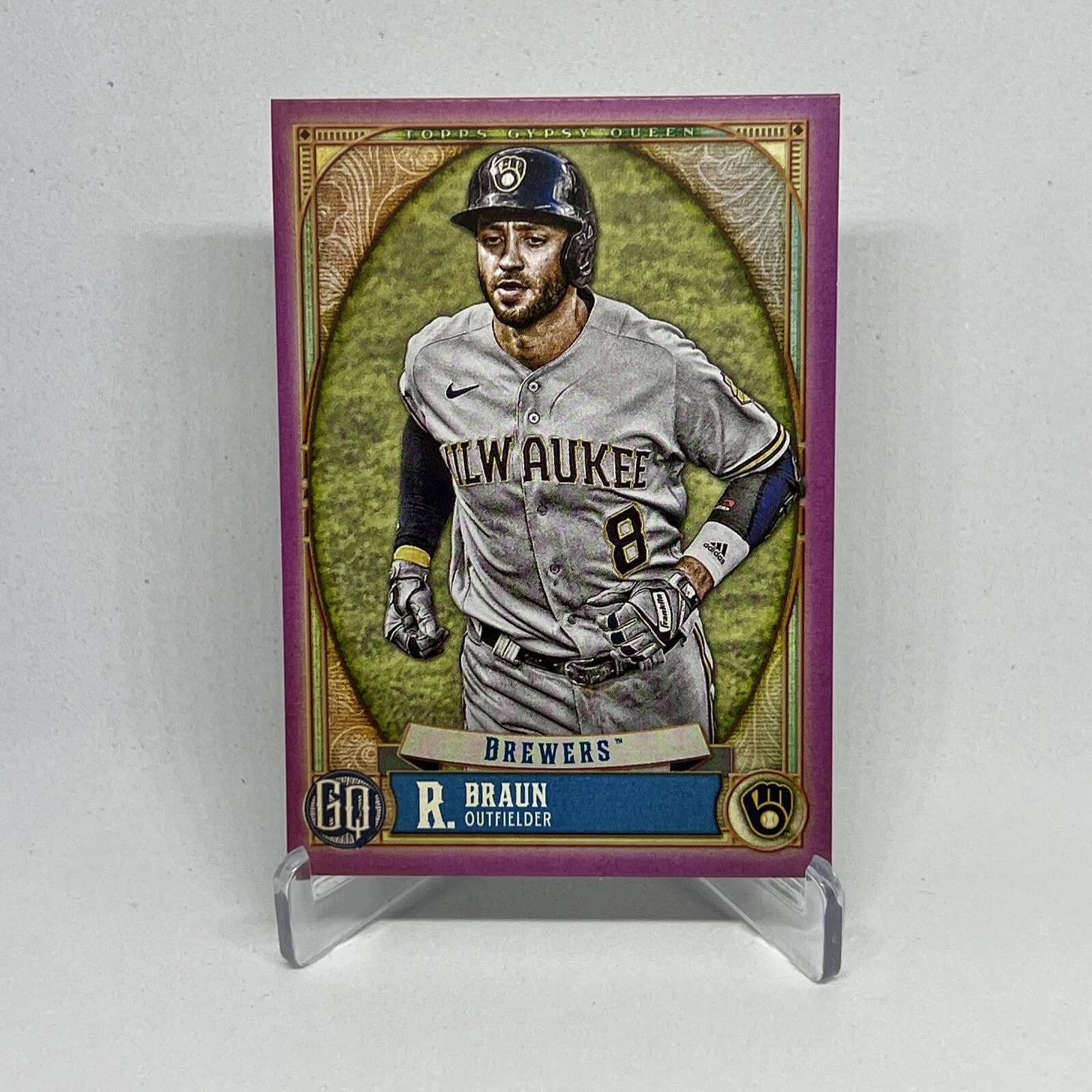 2021 Topps Gypsy Queen Mauve Ryan Braun /75 #204 MILWAUKEE BREWERS