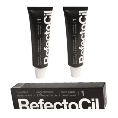 Refectocil Augenbrauen Wimpernfarbe tiefschwarz Tube #1 2er Pack 15ml - Image 1 of 3