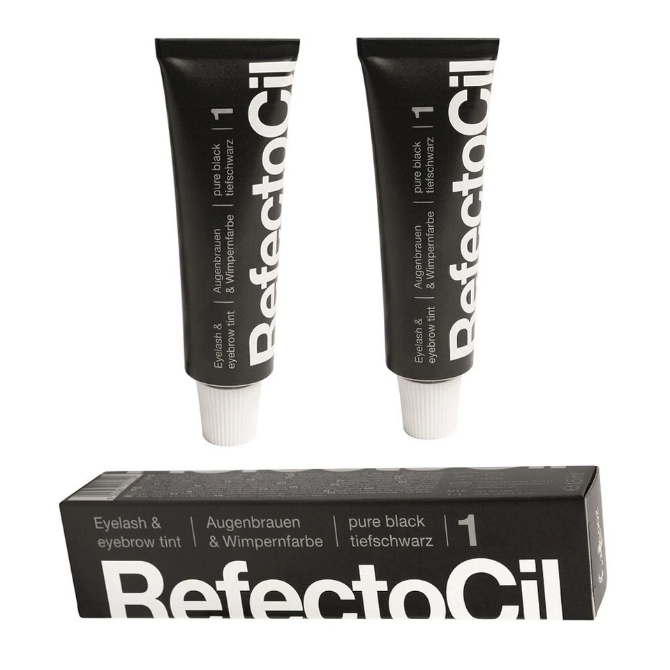Refectocil Augenbrauen Wimpernfarbe tiefschwarz Tube #1 2er Pack 15ml - Bild 1 von 3