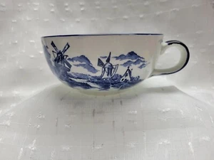 Große Vintage blau und weiß Windmühle Teetasse/Schüssel - 5-1/2" breit - Bild 1 von 11