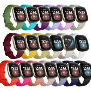 For Fitbit Versa 3/4/Sense/Sense 2 Strap Replacement Silicone Sport Watch Band - Picture 1 of 13