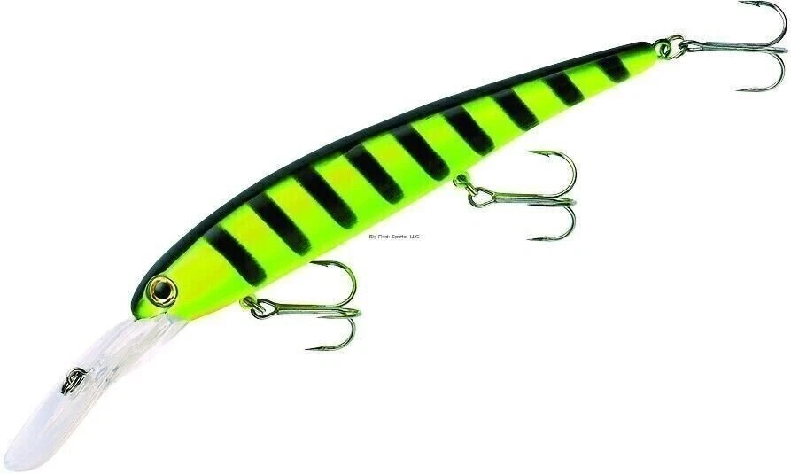 Bandit 4.75" Walleye Deep 5/8 Ounce Jerkbait Chartreuse Black Stripes BDTWBD206