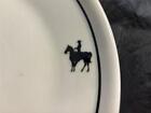 2 Jackson China 10 1/8" Diner Plates Mounty Cowboy Horseback Paul Mccobb
