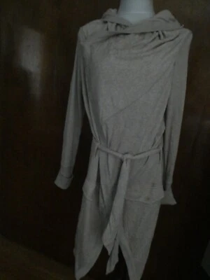 Juicy Couture Women's Beige Soft Modal/Cotton Wrap Long Jacket Cardigan Xlarge  - Image 1 of 4