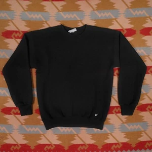 Vintage 90’s Black Lee Blank Heavyweight Sweatshirt Size Medium USA Clean Crew - Picture 1 of 12