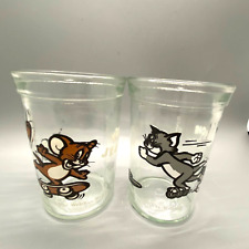 Tom And Jerry Jelly jar glasses 90s nostalgia Set of 2