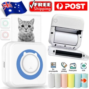 Mini Thermal Printer Photo Bluetooth Wireless Mini Pocket & Sticker Paper Notes - Picture 1 of 27
