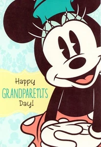 Disney Minnie Mouse HAPPY GRANDPARENTS DAY Card FOR GRANDMA by Hallmark +✉ - Picture 1 of 6