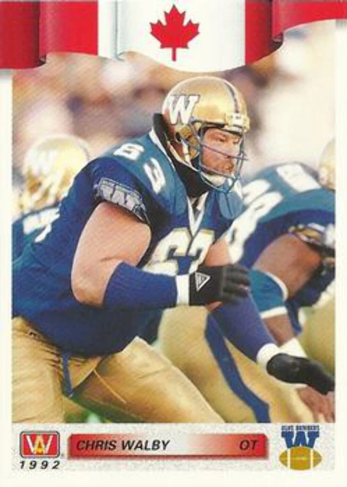 #39 Chris Walby - Winnipeg Blue Bombers - 1992 All World CFL Football - Image 1 of 1