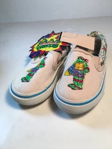 TMNT slip-on sneakers, child's size 6, NEW, vintage rare 1991, Angel-etts of CA. - Picture 1 of 9