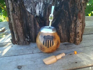Uruguay Soccer, Mate Club Peñarol - Straw, Football, Bonus Spoon for Yerba Mate - Picture 1 of 6
