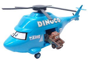 Disney Pixar Cars Le Roi Dinoco Hélicoptère Grand avec Son TESTÉ *LIRE* - Photo 1 sur 14