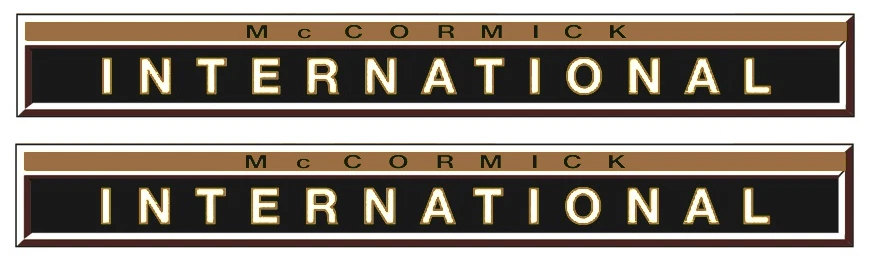 Mc Cormick Aufkleber international 624 gold 2 x Logo Emblem Sticker Label IHC - Bild 1 von 1
