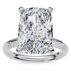 G/VS Certified 5Ct Cushion Diamond Engagement Ring Lab Grown Gold or Platinum - Picture 1 of 7