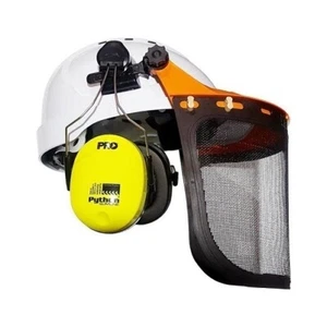 PRO CHOICE Hard Hat with Earmuff & Mesh Visor Combo - Picture 1 of 2