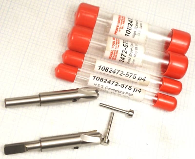 3/8" Piloted Countersinks(2) & Pilots  1/4" Shank  HSS   PTS  - USA MADE - Image 1 of 4