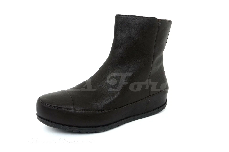 FitFlop женщин темно коричневый кожаный стороне молнии крышка носок ботильоны размер 7,5 - Изображение 1 из 4