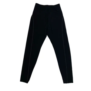 Lysse Nina Faux Leather Trim Leggings Black Knit Womens Size XS - Picture 1 of 11