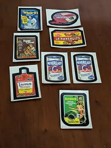 Lote de x8 pegatinas vintage 1982 Topps Wacky Packages #62 67 89 95 23 25 y x2 47 - Imagen 1 de 21