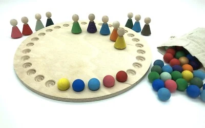 DRECHSLEREI KRUSE XXL Ewiger Kalender Dauerkalender Waldorf Montessori Kita Zeit Monate Tage Kugel