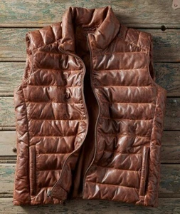 Men's Decompress Vest - Luxurious Leather & Cozy Comfort - Picture 1 of 6