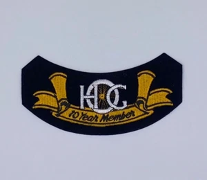 HARLEY DAVIDSON HOG 10 JAHRE MITGLIEDER BESITZER ROCKER PATCH BAND - Bild 1 von 2