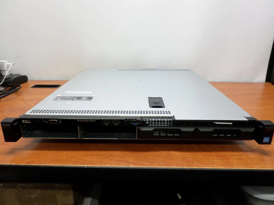 Dell PowerEdge R230 Intel Celeron G3900 2.8GHz, 4GB UDIMM, No HDD or Caddies - Image 1 of 1