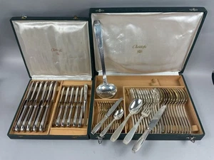Elegant Antique French Christofle Saigon Silver Flatware Set 61 Pieces - Picture 1 of 4
