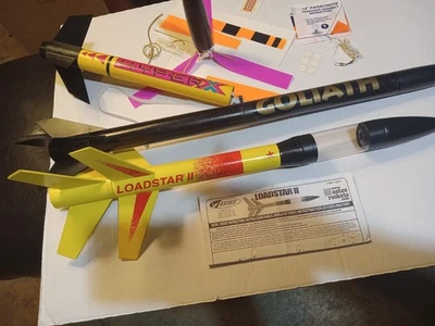 (3) Qty. Estes  Built Rocket Lot. Fun Old Ones. - Image 1 of 4