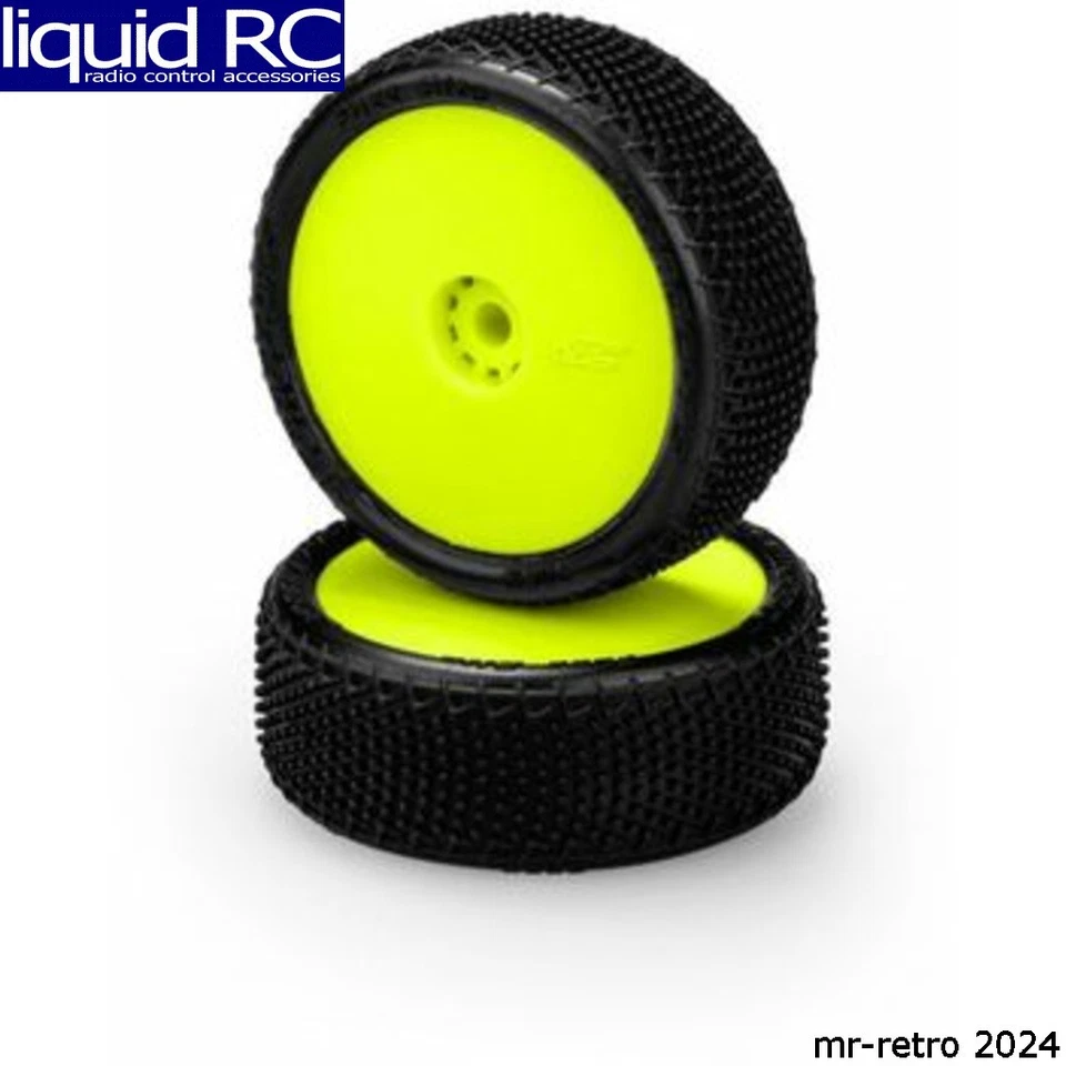 JConcepts 40852211 Fuzz Bite - Pink Compound Pre-Mounted Yellow Wheels Fits Losi - Image 1 of 1