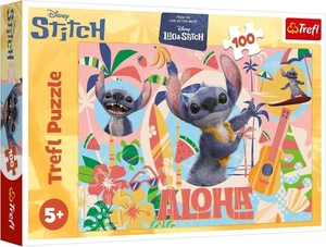 NEW Trefl Jigsaw Puzzle 100 Pieces 5+ Ages Disney Stitch and Friends in Action - Picture 1 of 2