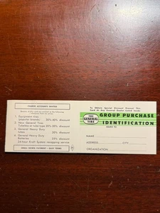 The General Tire Group Kaufidentifikation Vintage NYC Ephemera - Bild 1 von 2