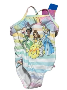 Kleinkind Mädchen Disney Prinzessin Badeanzug Neu mit Etikett 12 Monate Regenbogen - Bild 1 von 2