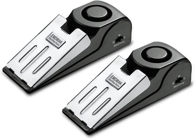 Door Stop Alarm 120DB Siren for Home & Travel, Black, Pack of 2 - Image 1 of 4