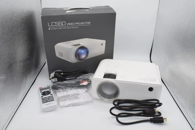 Apeman LC550 LCD Video Projector 720P HD HDMI USB with Remote & Cables - Image 1 of 4