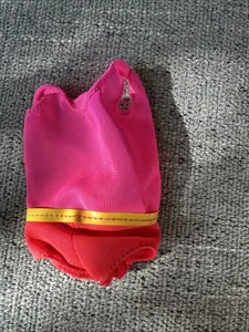 Vintage 70er Barbie Badeanzug Malibu Francie Einteiler rosa rot mit gelbem Gürtel - Bild 1 von 2