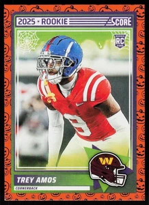2025 SCORE A TREAT FOOTBALL TREY AMOS #92 Football CARD COMMANDERS RC PUMPKIN - Bild 1 von 2